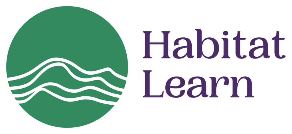 Habitat Learn logo - a green circle with white waves across the middle